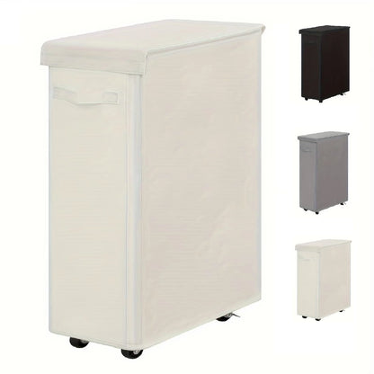 1PC Laundry Basket with Wheels and Lid,Closed Laundry Hamper,Suitable for Bedrooms,Bathtubs,Laundry,Dormitories