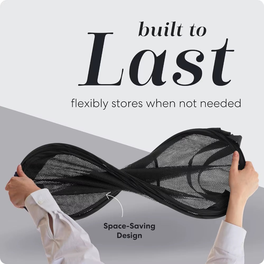 Large Laundry Basket Collapsible Mesh Pop up Laundry Hamper Side Pocket Breathable Clothes Storage Laundry Storage Organization