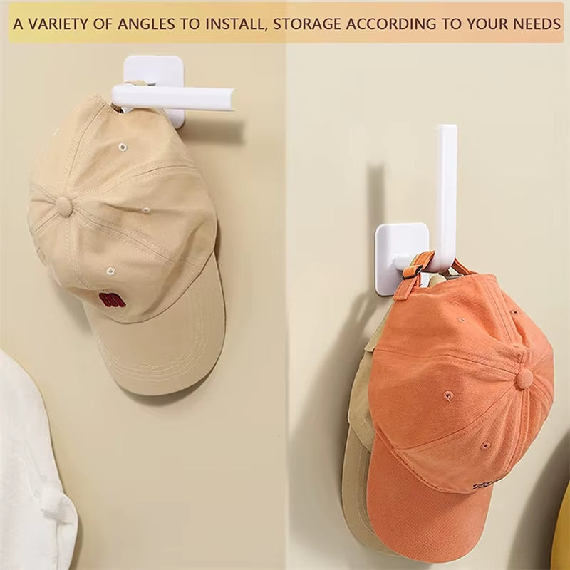 Hat Rack for Baseball Caps Adhesive Hat Hooks for Wall Cap Hanger Storage Cap Organizer No Drilling Hat Holder for Door Closet