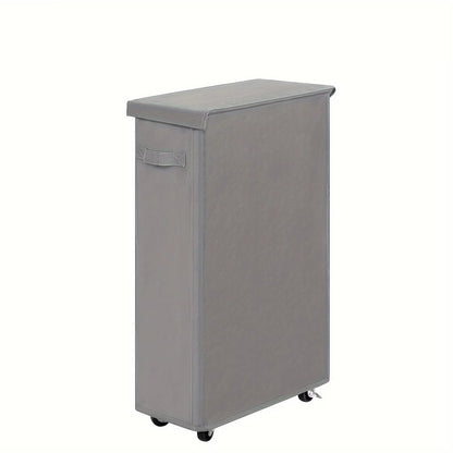 1PC Laundry Basket with Wheels and Lid,Closed Laundry Hamper,Suitable for Bedrooms,Bathtubs,Laundry,Dormitories