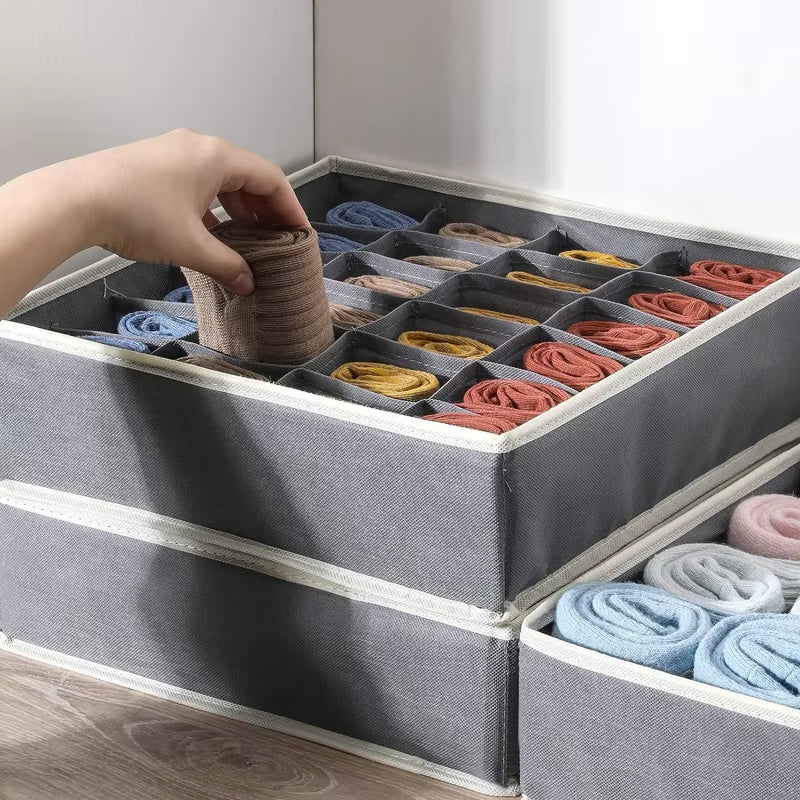 Organizer for Underwear Socks Bra Pants Scarf Tie Storage Box Wardrobe Drawer Organizers Foldable Case for Underwear Organizer