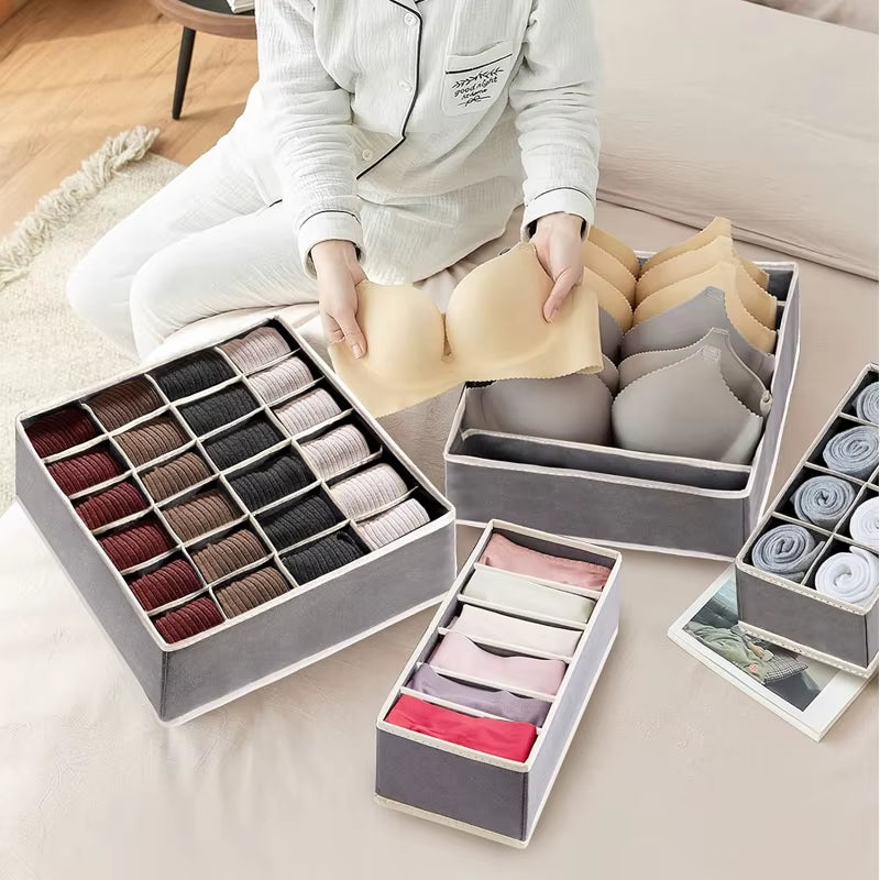 Organizer for Underwear Socks Bra Pants Scarf Tie Storage Box Wardrobe Drawer Organizers Foldable Case for Underwear Organizer