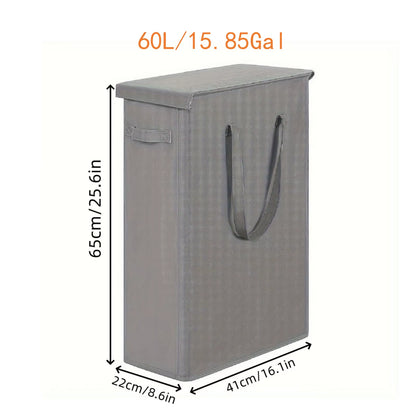 1PC Laundry Basket with Wheels and Lid,Closed Laundry Hamper,Suitable for Bedrooms,Bathtubs,Laundry,Dormitories