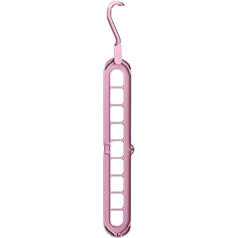 Plastic Multifunctional Hangers Heavy Duty Space Saving 9 Holes Clothes Organizer for Bedroom Cabinet Wardrobe Home Storage Use
