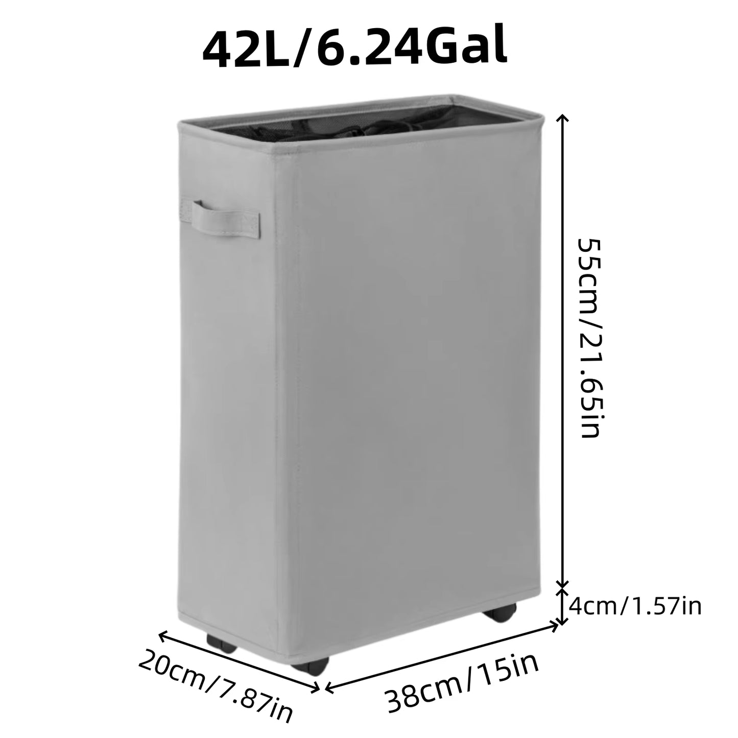 1PC Laundry Basket with Wheels and Lid,Closed Laundry Hamper,Suitable for Bedrooms,Bathtubs,Laundry,Dormitories