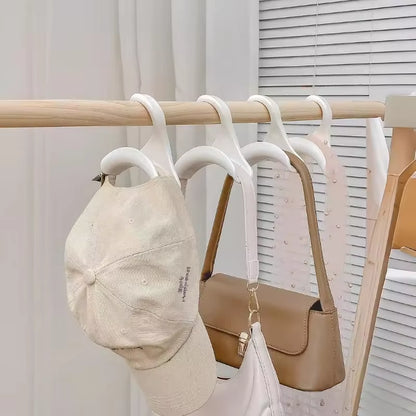 10Pcs Widen Multipurpose Hangers Connection Hook Space Saving Hat Silk Scarf Shawls Handbag Hanging Rack Wardrobe Organizer