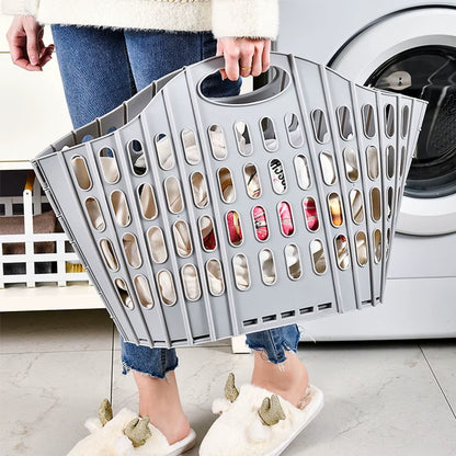 Modern Foldable Laundry Hamper High-Capacity Portable Dirty Clothes Organizer Durable Laundry Basket for Home Bathroom