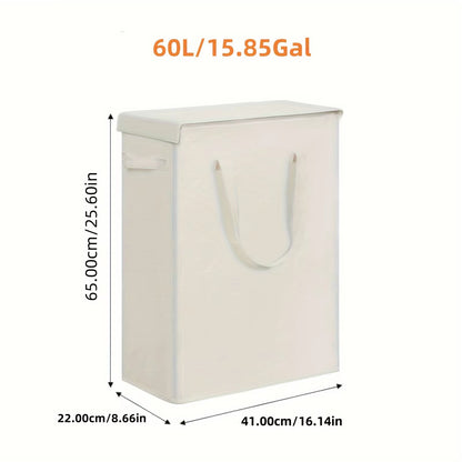 1PC Laundry Basket with Wheels and Lid,Closed Laundry Hamper,Suitable for Bedrooms,Bathtubs,Laundry,Dormitories