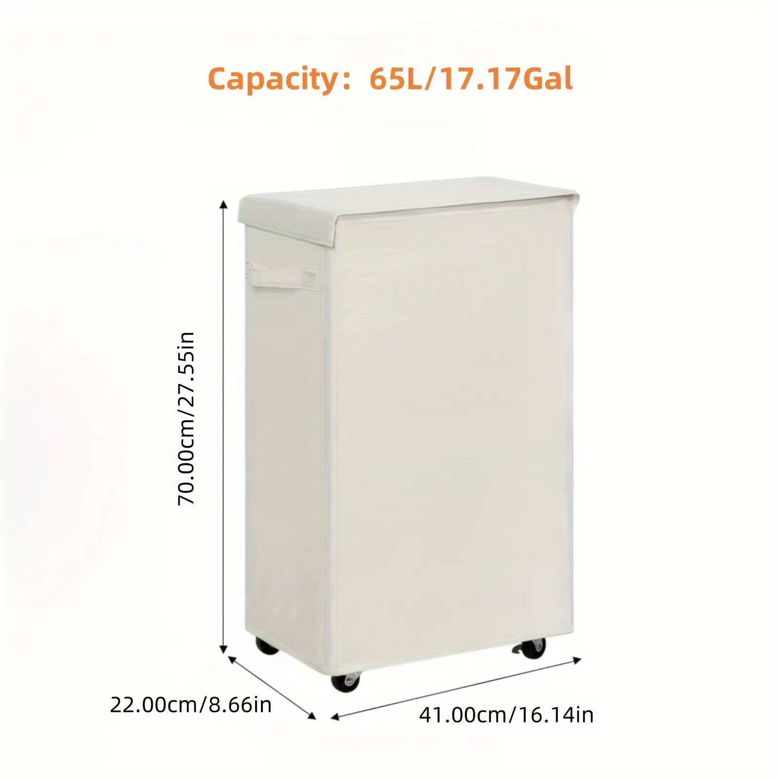 1PC Laundry Basket with Wheels and Lid,Closed Laundry Hamper,Suitable for Bedrooms,Bathtubs,Laundry,Dormitories