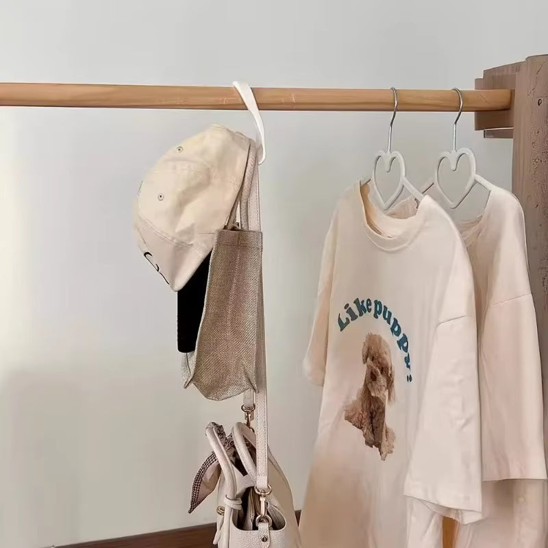 10Pcs Widen Multipurpose Hangers Connection Hook Space Saving Hat Silk Scarf Shawls Handbag Hanging Rack Wardrobe Organizer