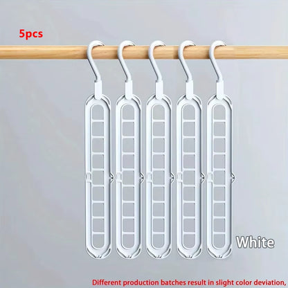 Plastic Multifunctional Hangers Heavy Duty Space Saving 9 Holes Clothes Organizer for Bedroom Cabinet Wardrobe Home Storage Use