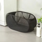 Durable Collapsible Laundry Basket, Mesh Pop up Laundry Hamper with Side Pocket, Foldable Clothes Storage Hamper with Reinforced