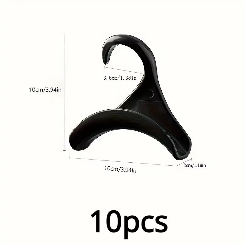 10Pcs Widen Multipurpose Hangers Connection Hook Space Saving Hat Silk Scarf Shawls Handbag Hanging Rack Wardrobe Organizer